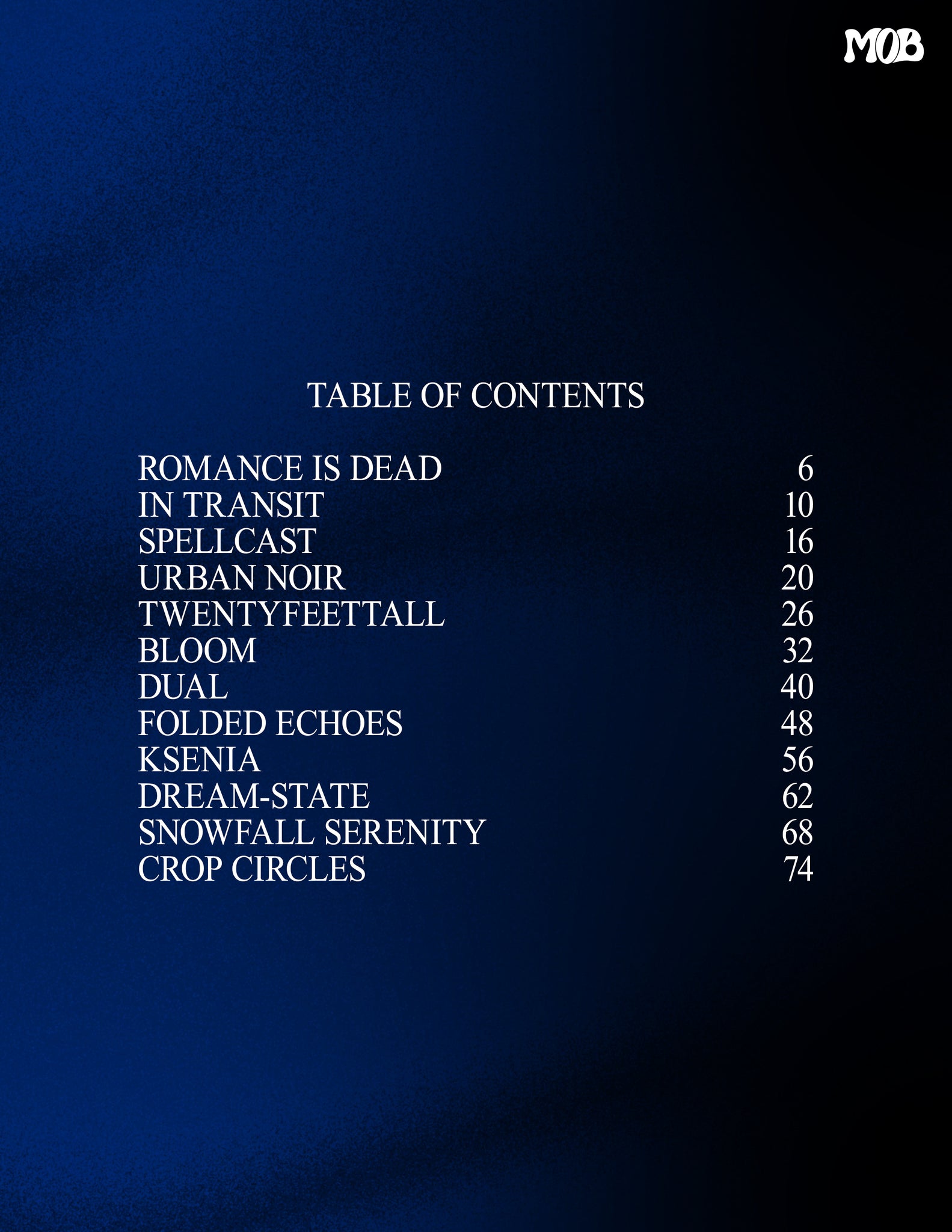 MOB JOURNAL | VOLUME FIFTY FIVE | ISSUE #10