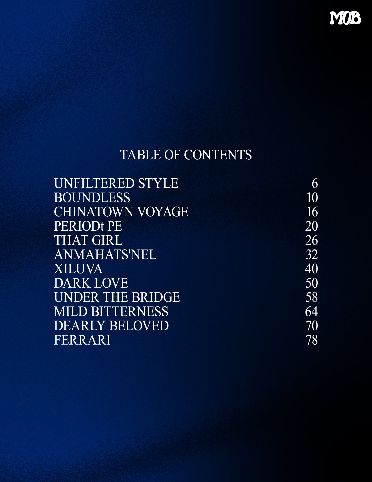 MOB JOURNAL | VOLUME FIFTY FIVE | ISSUE #12