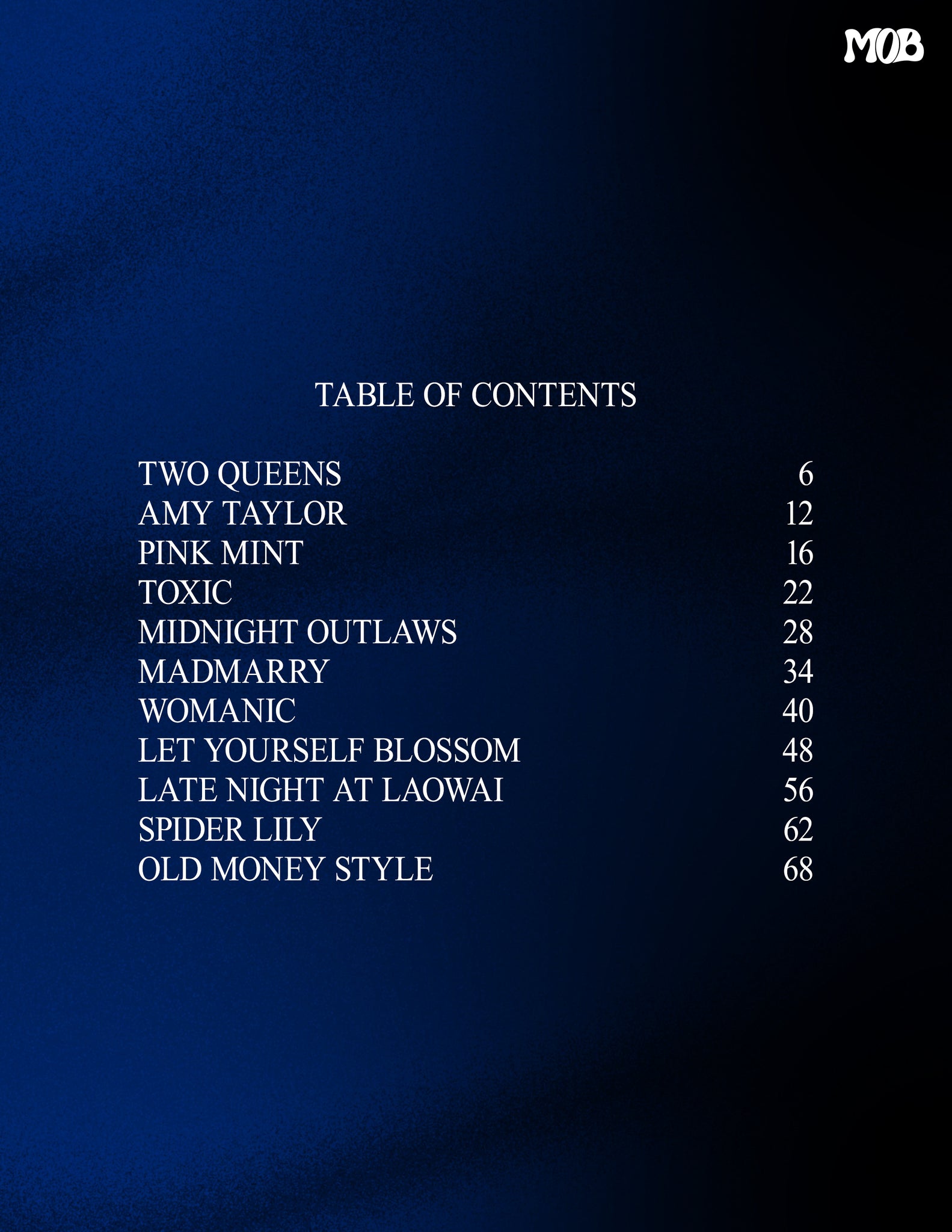 MOB JOURNAL | VOLUME FIFTY FIVE | ISSUE #15