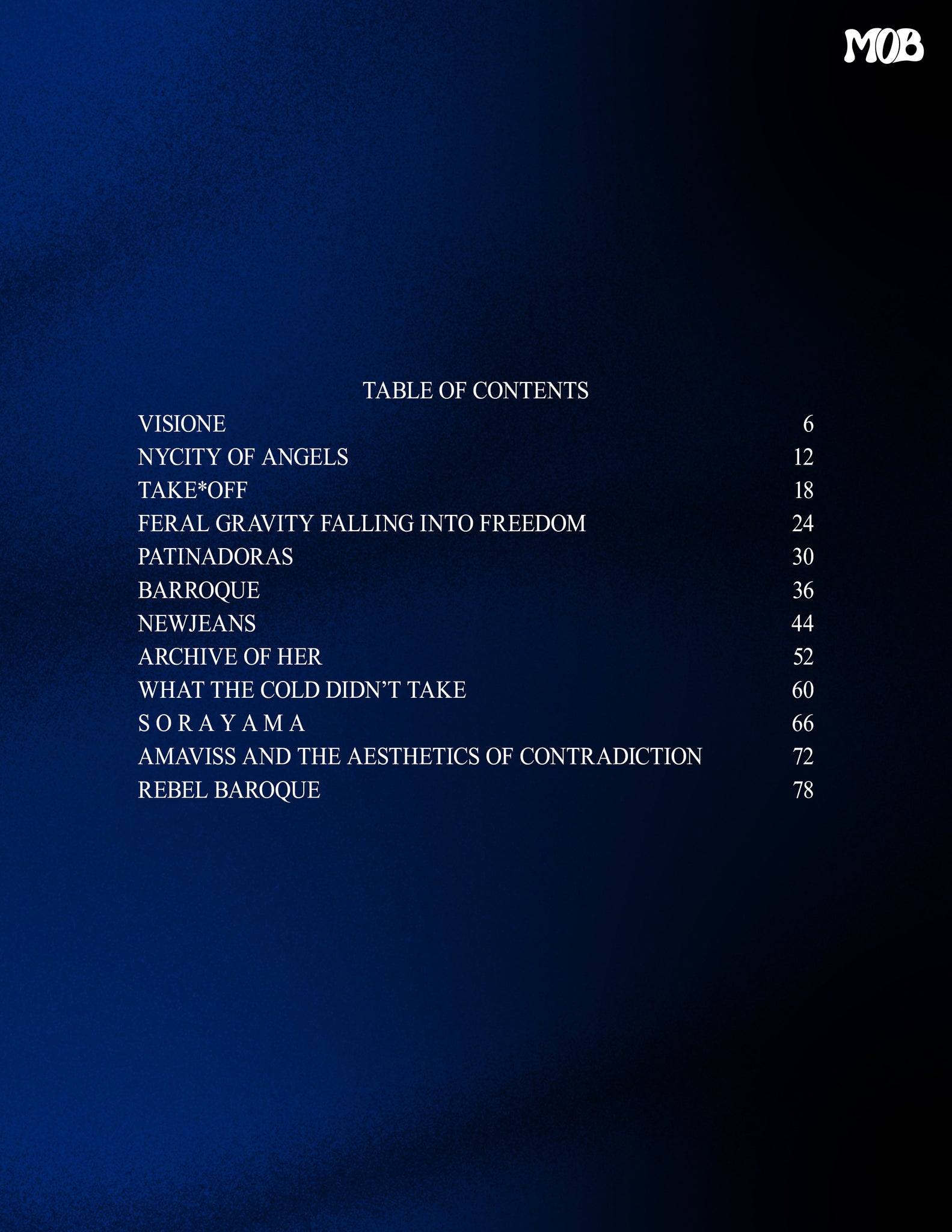 MOB JOURNAL | VOLUME FIFTY SIX | ISSUE #01
