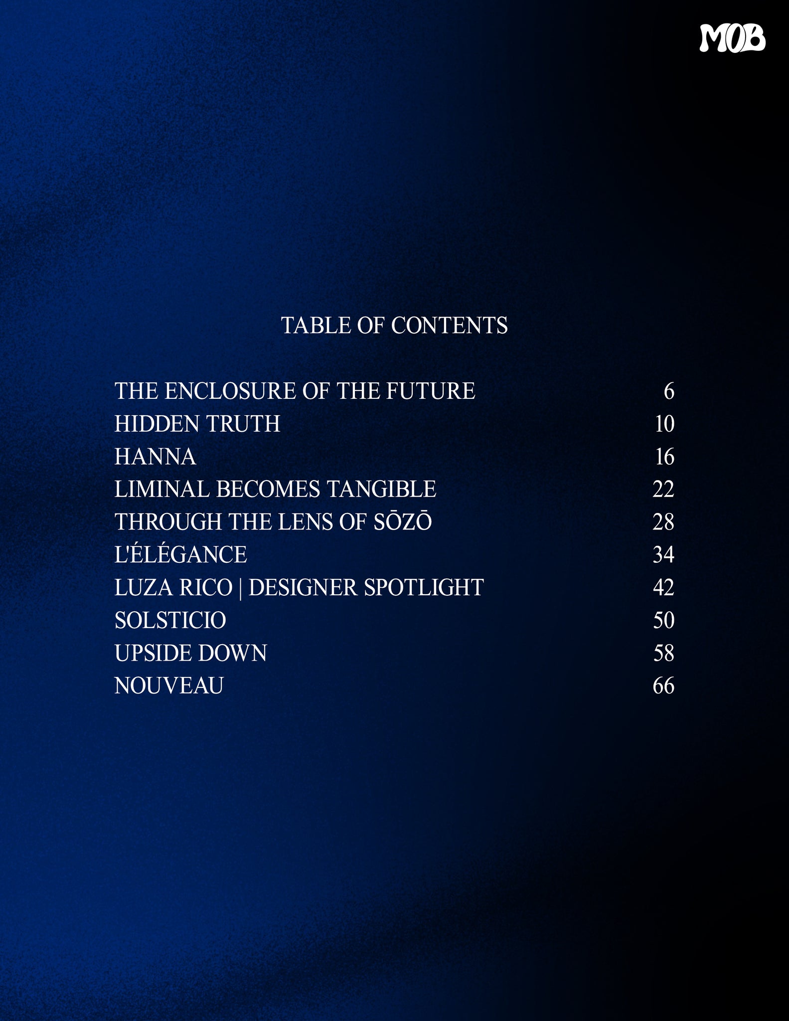 MOB JOURNAL | VOLUME FIFTY SIX | ISSUE #05