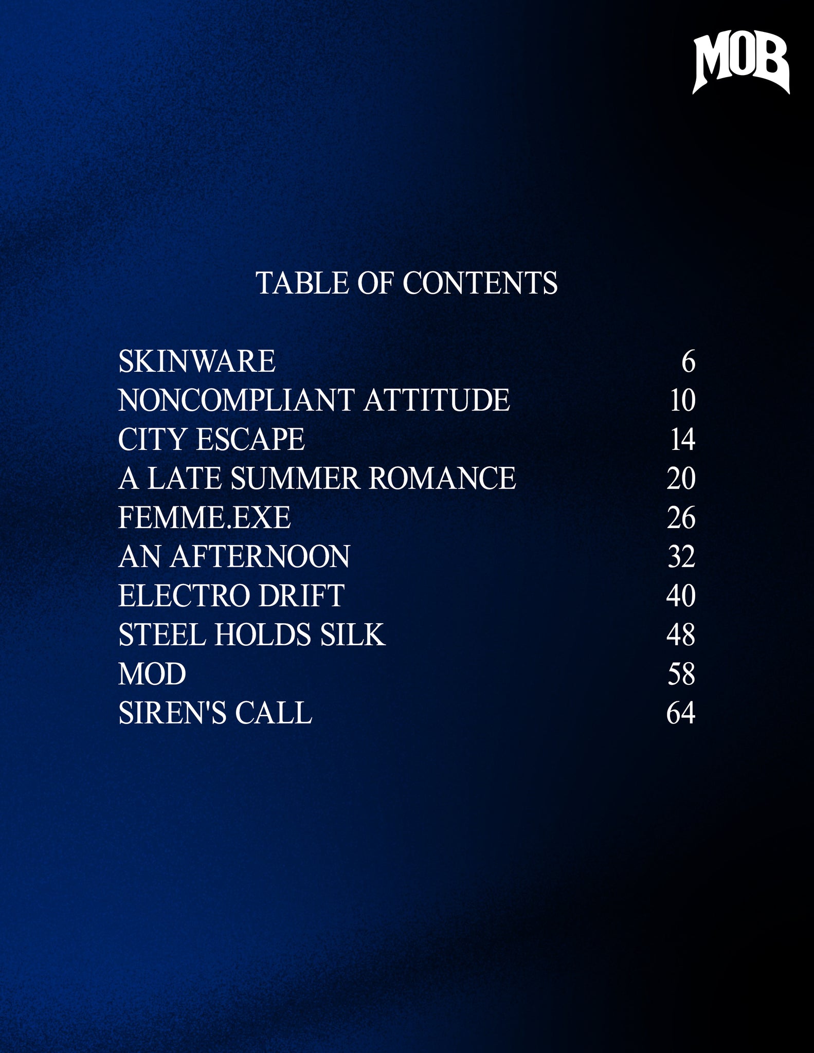 MOB JOURNAL | VOLUME FIFTY SIX | ISSUE #12