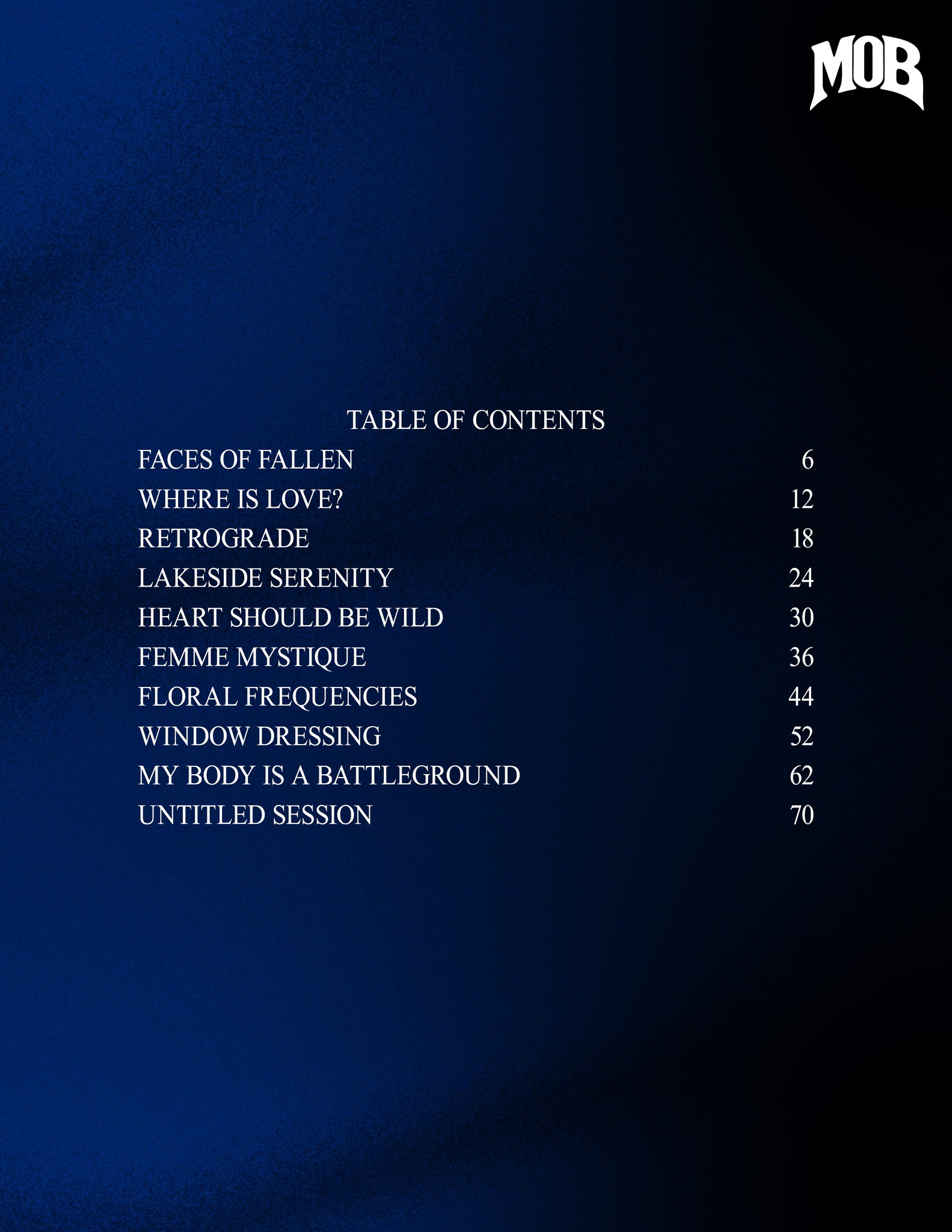 MOB JOURNAL | VOLUME FIFTY SIX | ISSUE #14