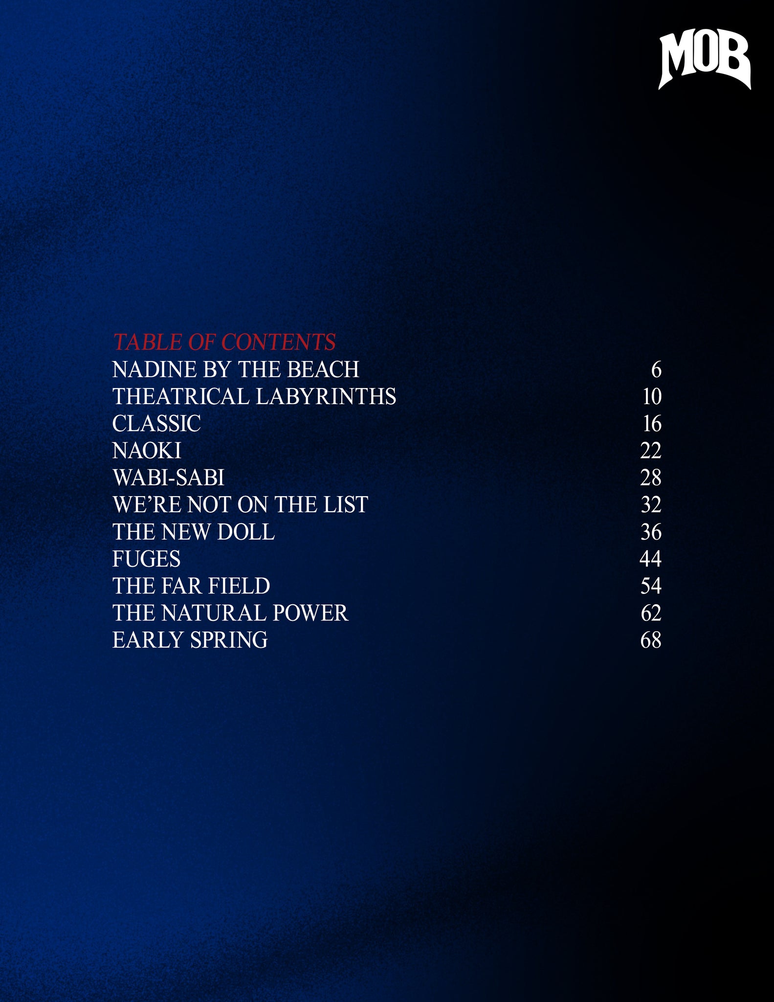 MOB JOURNAL | VOLUME FIFTY SIX | ISSUE #29