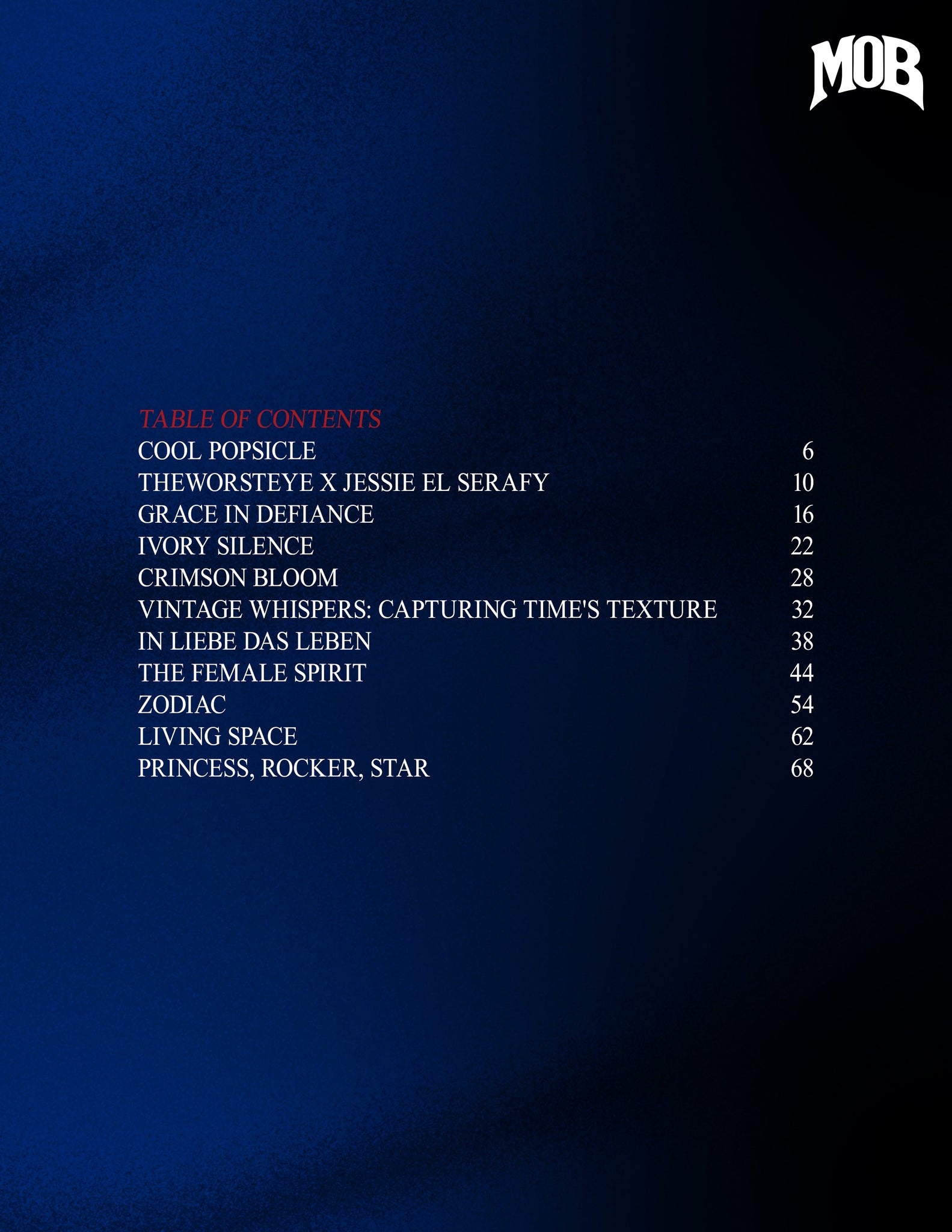 MOB JOURNAL | VOLUME FIFTY SIX | ISSUE #30