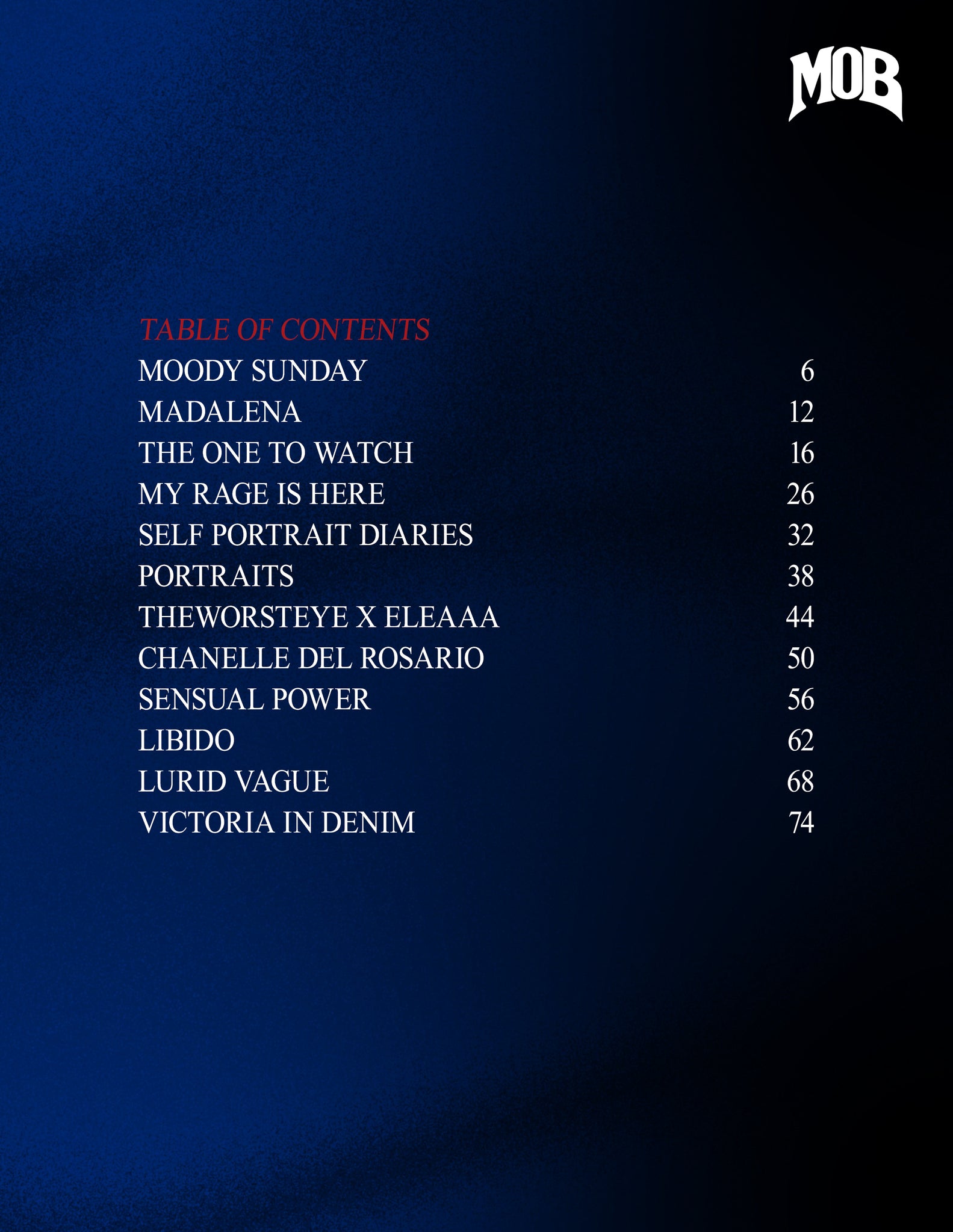MOB JOURNAL | VOLUME FIFTY SIX | ISSUE #32