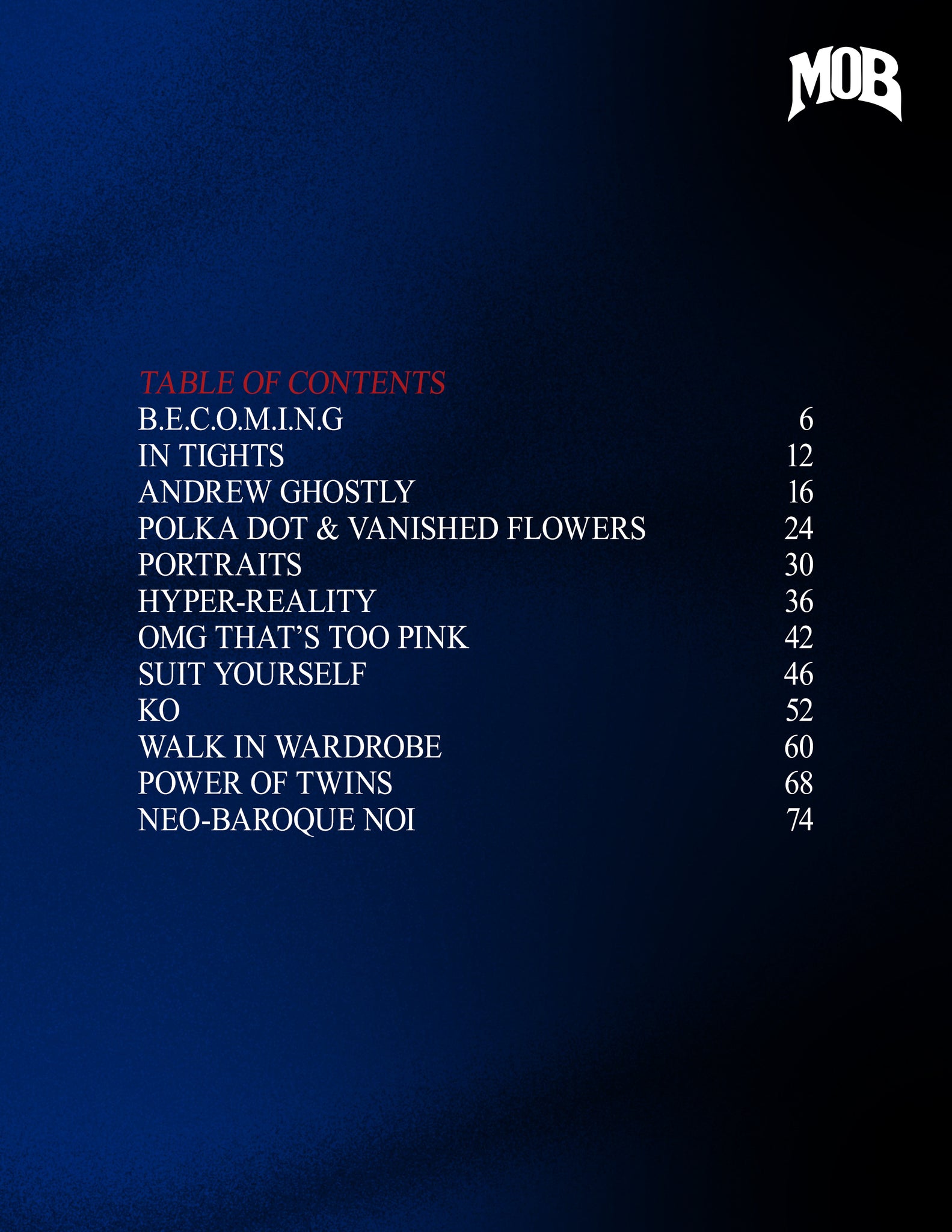 MOB JOURNAL | VOLUME FIFTY SIX | ISSUE #34