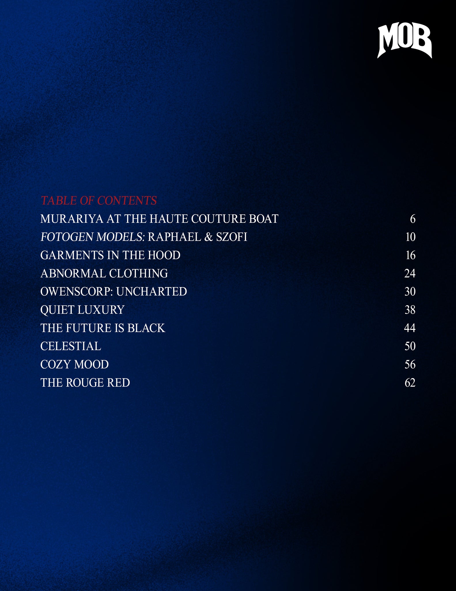MOB JOURNAL | VOLUME FIFTY SEVEN | ISSUE #06
