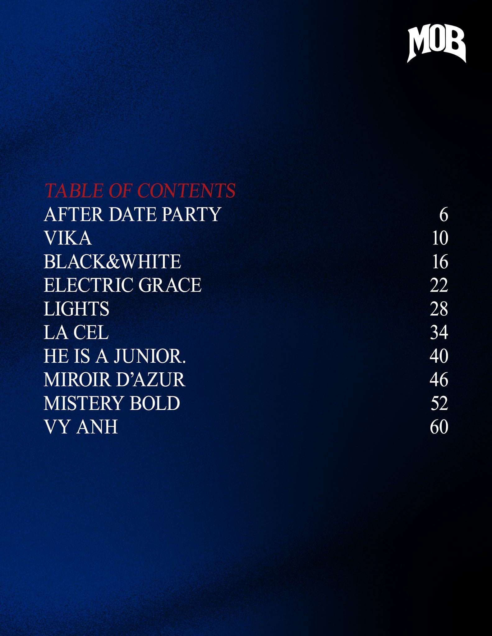 MOB JOURNAL | VOLUME FIFTY SEVEN | ISSUE #08