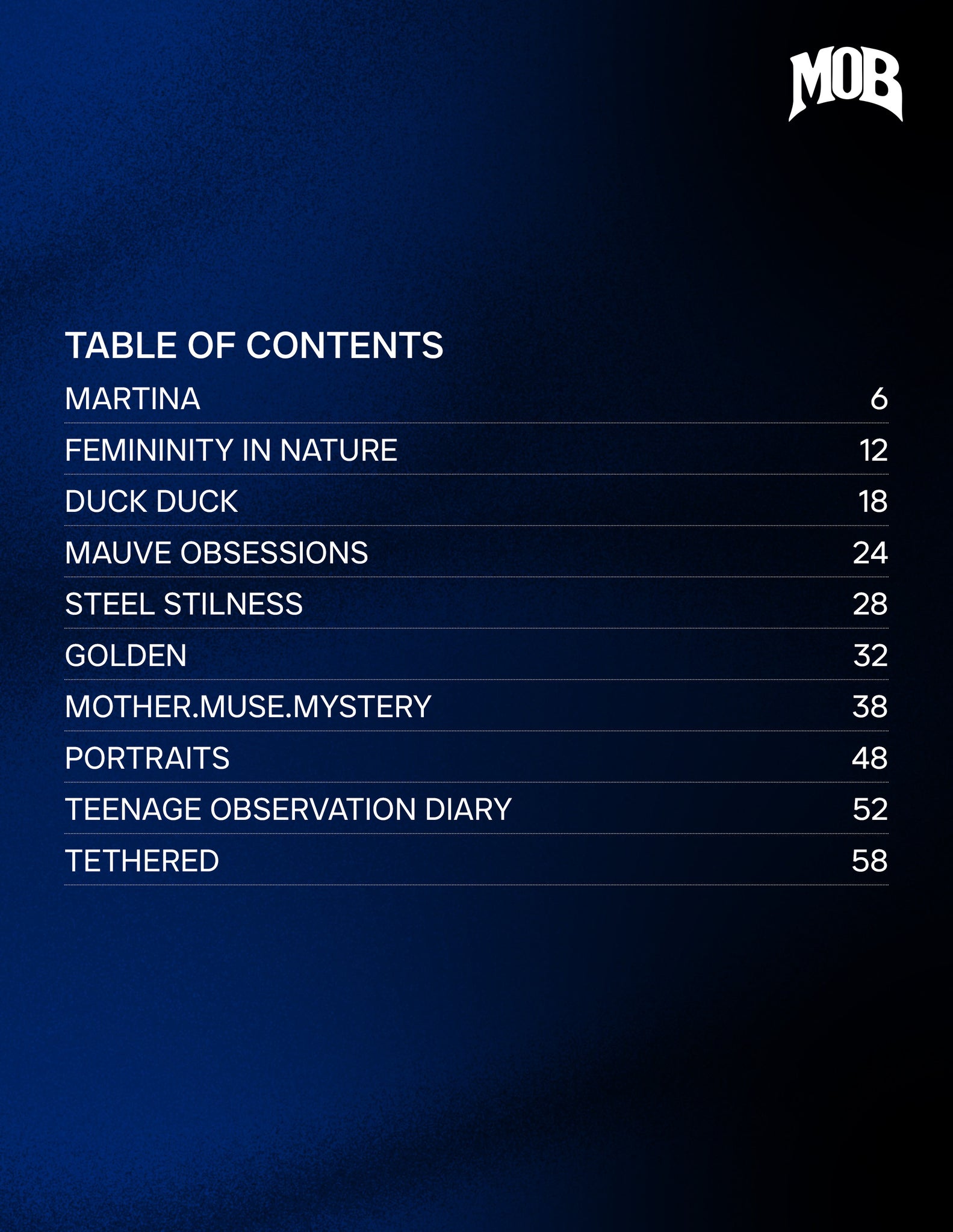 MOB JOURNAL | VOLUME FIFTY EIGHT | ISSUE #11