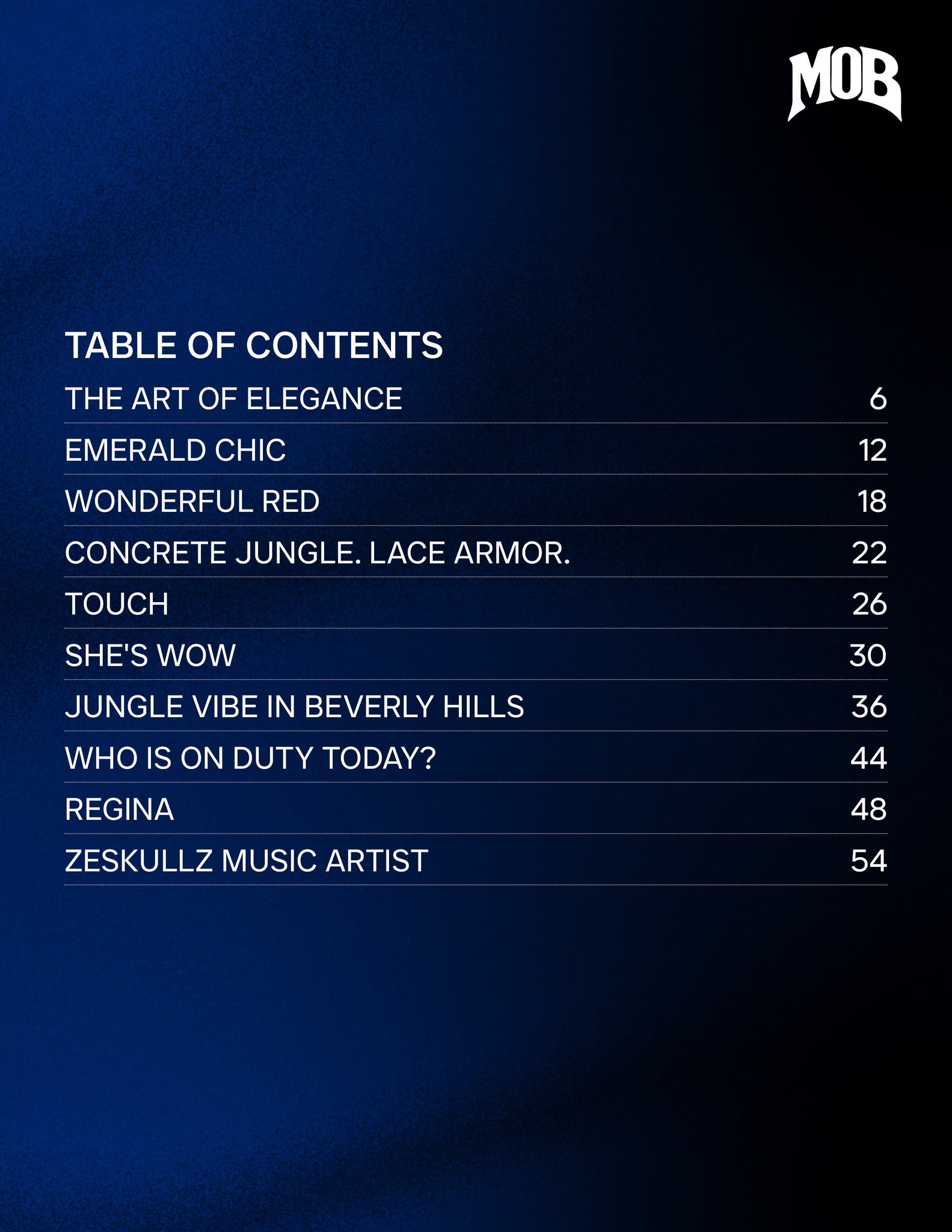 MOB JOURNAL | VOLUME FIFTY EIGHT | ISSUE #12