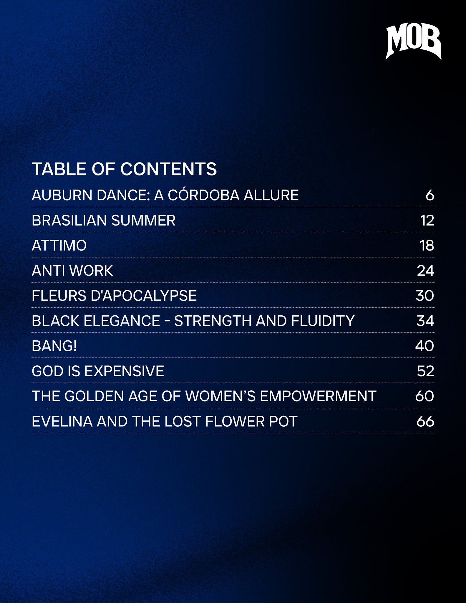 MOB JOURNAL | VOLUME FIFTY EIGHT | ISSUE #14