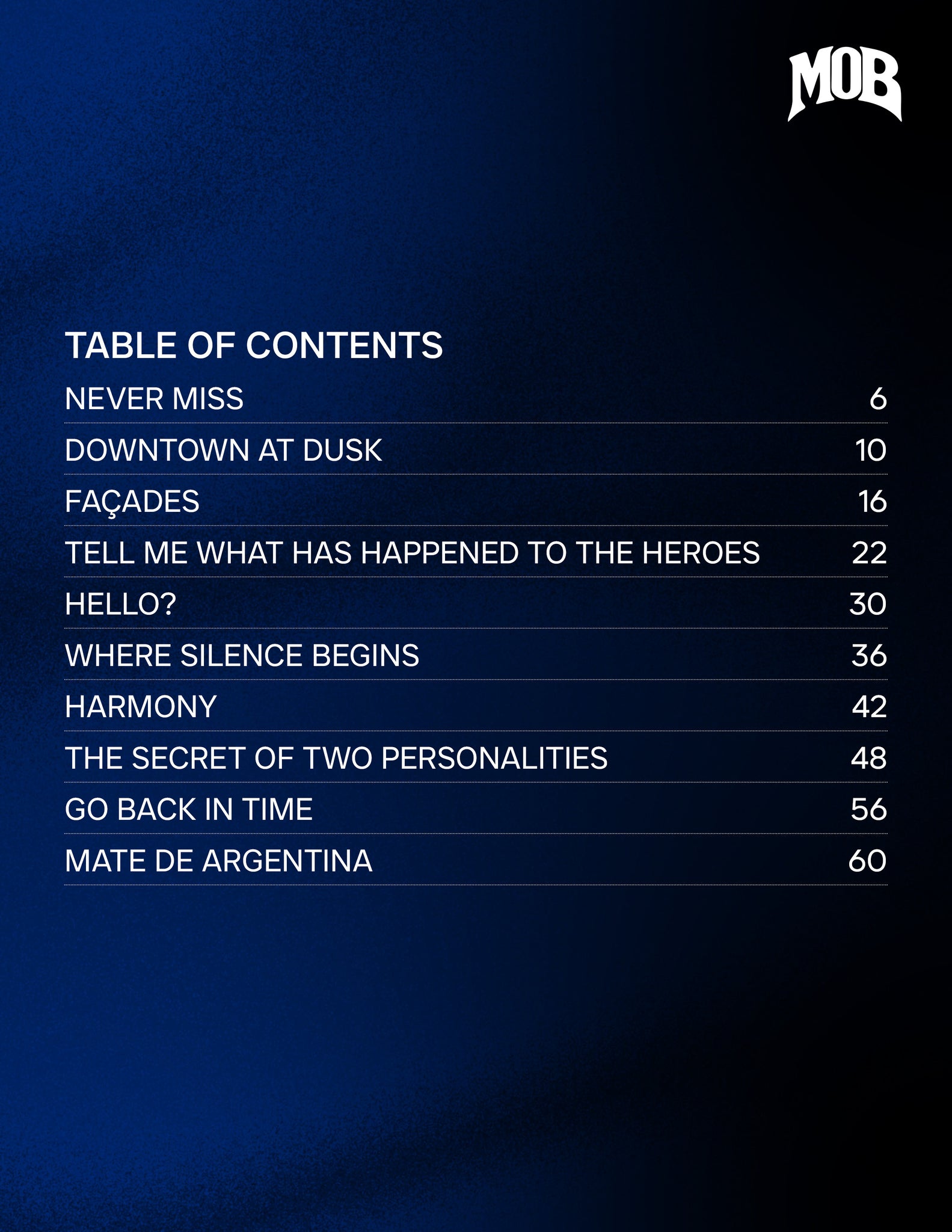 MOB JOURNAL | VOLUME FIFTY EIGHT | ISSUE #25