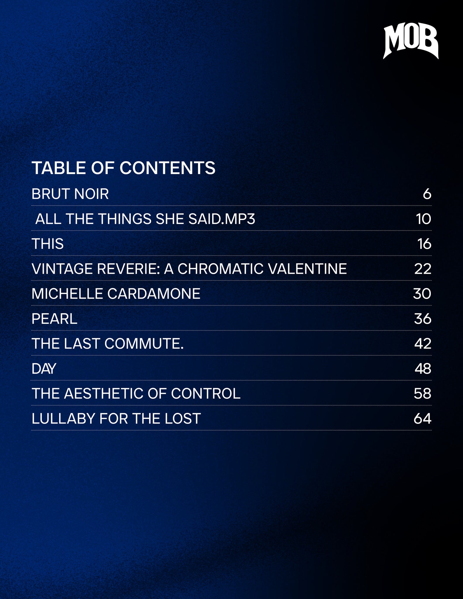 MOB JOURNAL | VOLUME FIFTY EIGHT | ISSUE #27