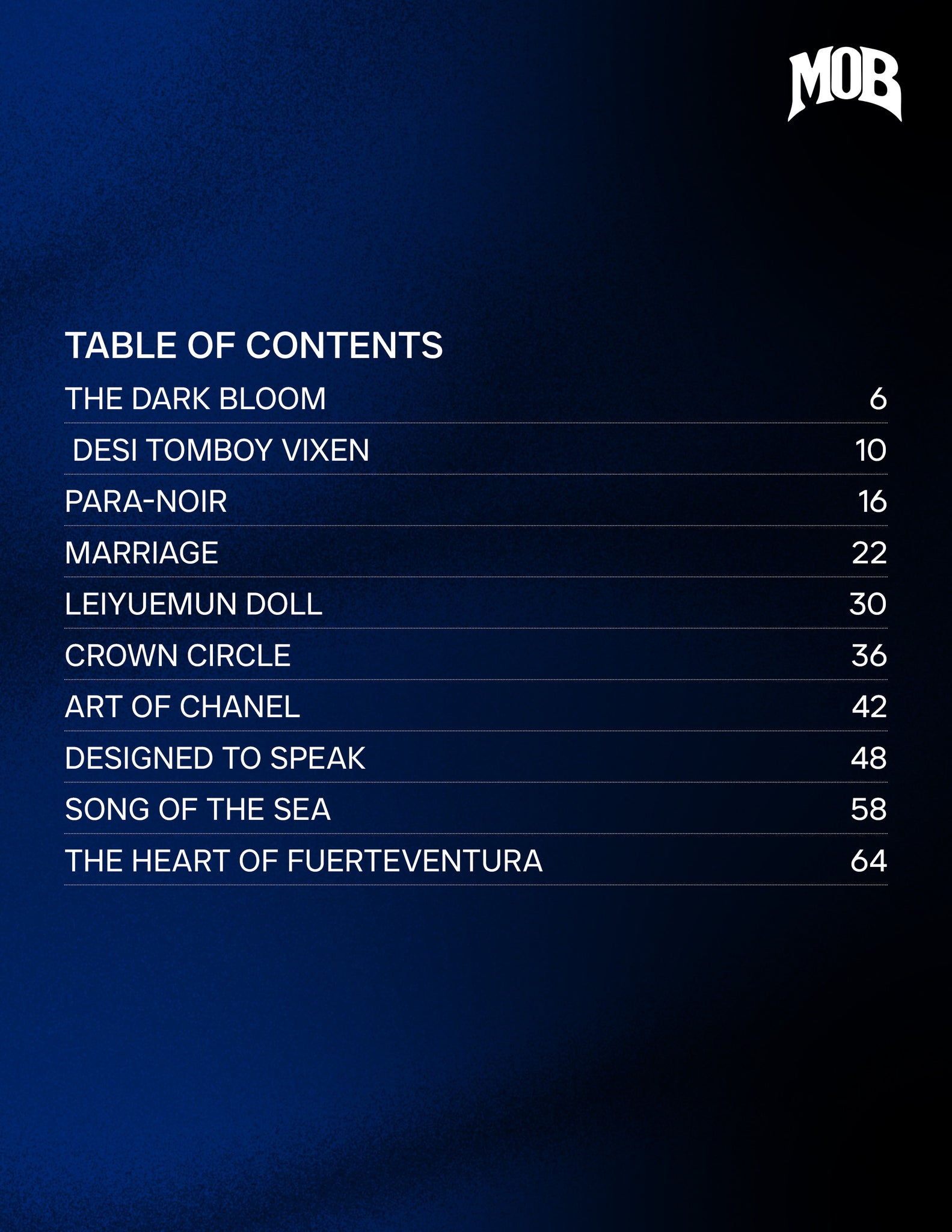 MOB JOURNAL | VOLUME FIFTY EIGHT | ISSUE #28