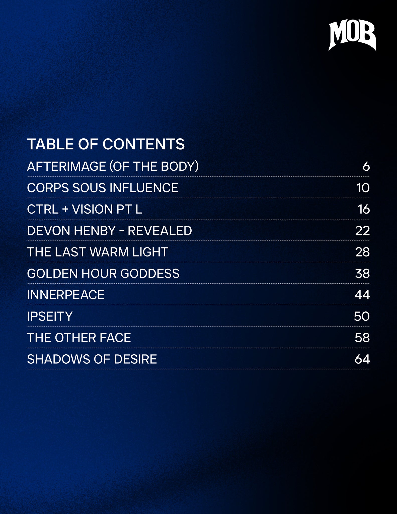 MOB JOURNAL | VOLUME FIFTY NINE | ISSUE #11