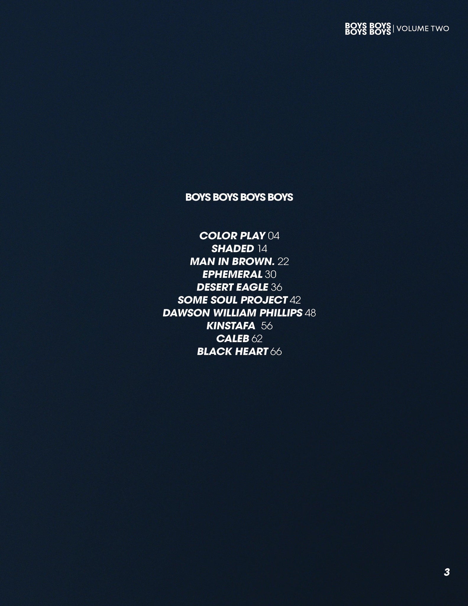 BOYS BOYS BOYS BOYS | VOLUME TWO | ISSUE #06 - Mob Journal