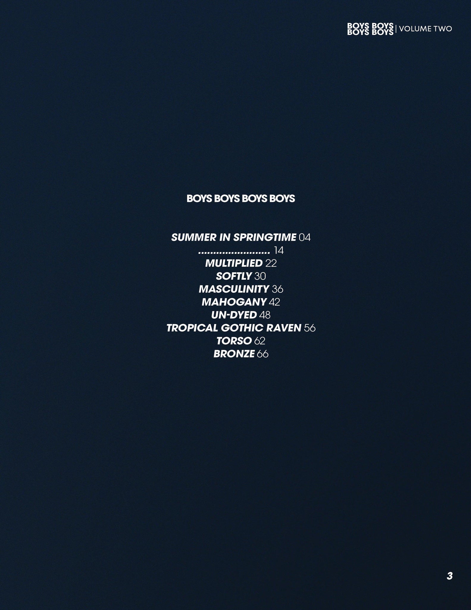 BOYS BOYS BOYS BOYS | VOLUME TWO | ISSUE #09 - Mob Journal