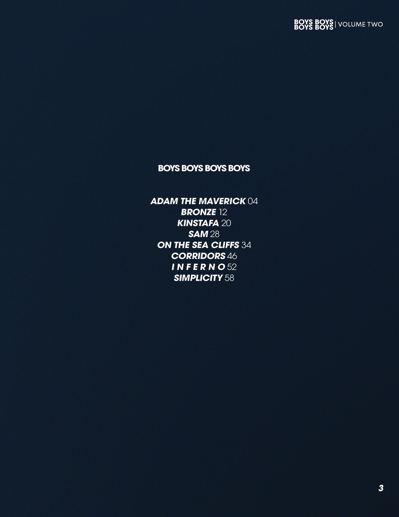 BOYS BOYS BOYS BOYS | VOLUME TWO | ISSUE #30 - Mob Journal