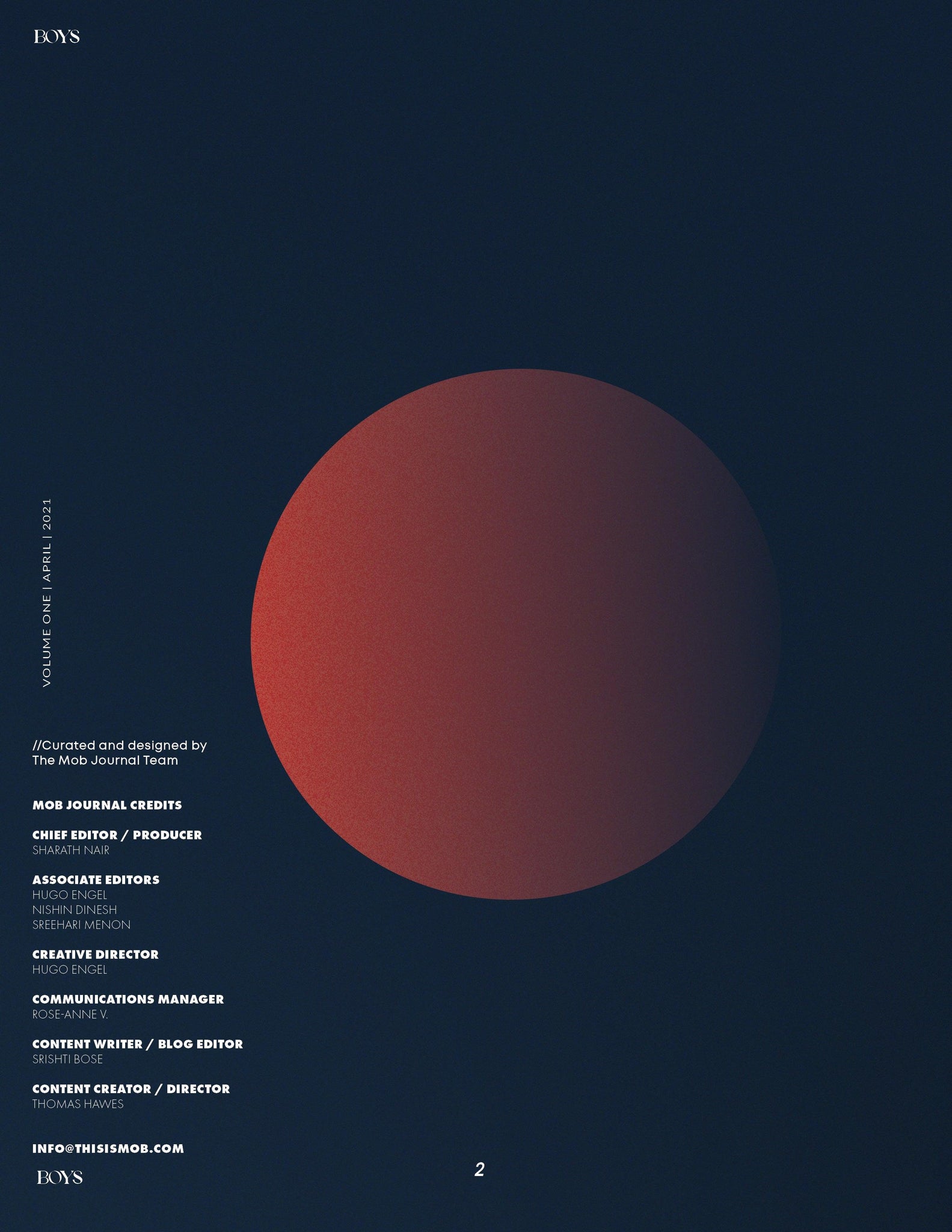 BOYS BOYS BOYS BOYS | VOLUME ONE | ISSUE #10 - Mob Journal