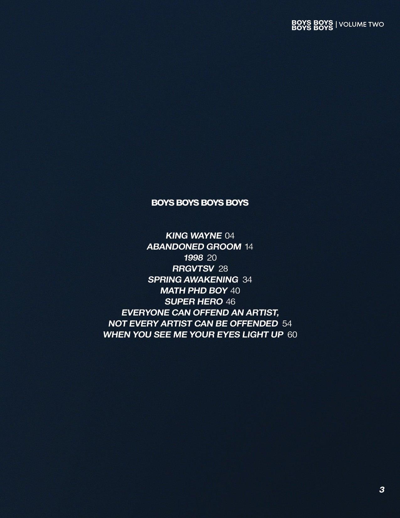 BOYS BOYS BOYS BOYS | VOLUME TWO | ISSUE #16 - Mob Journal