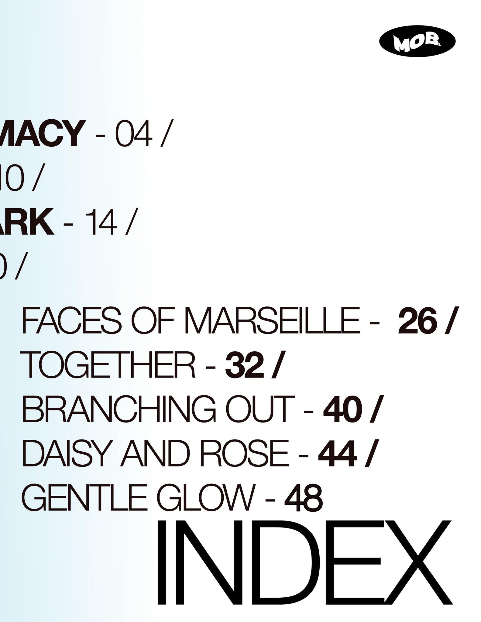 MOB JOURNAL | VOLUME TWENTY TWO | ISSUE #45 - Mob Journal