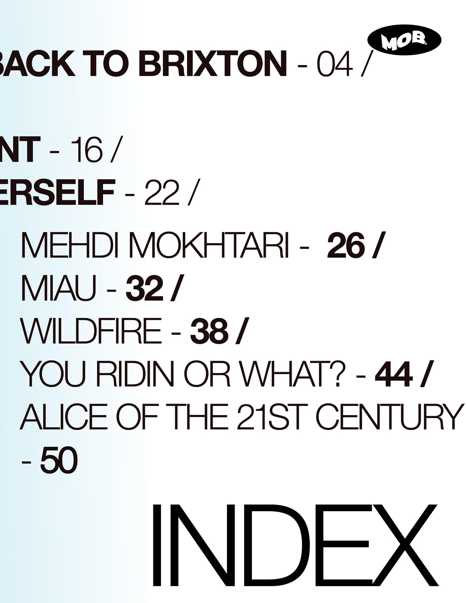 MOB JOURNAL | VOLUME TWENTY TWO | ISSUE #65 - Mob Journal