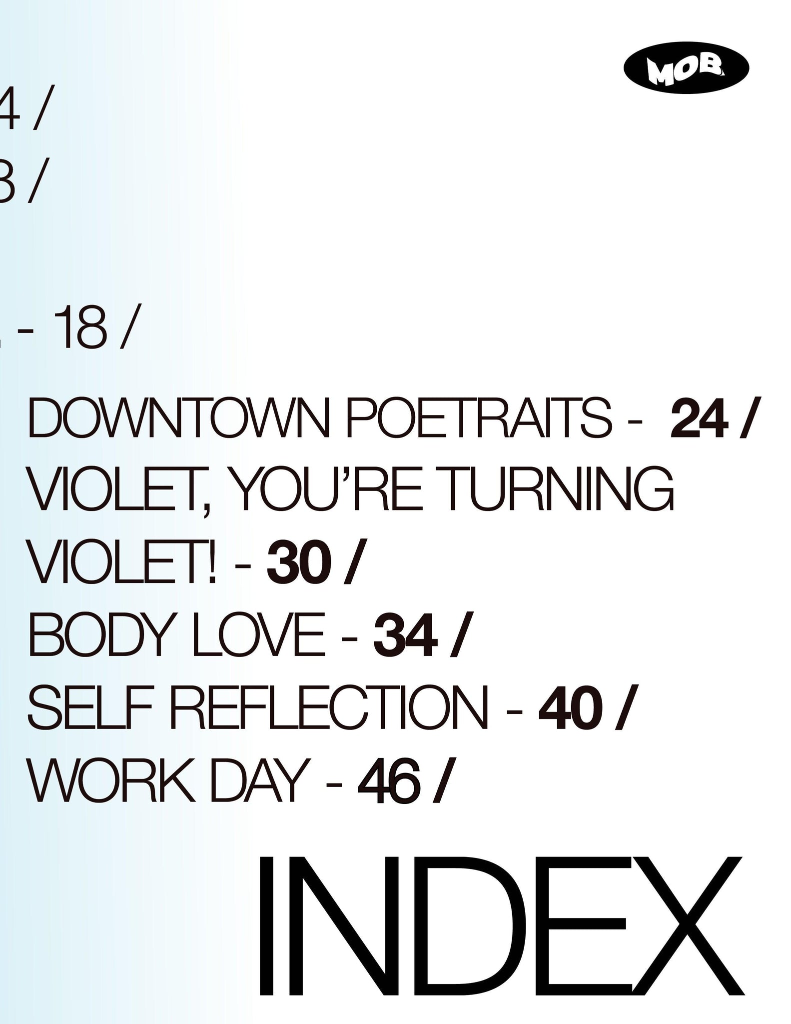 MOB JOURNAL | VOLUME TWENTY TWO | ISSUE #76 - Mob Journal