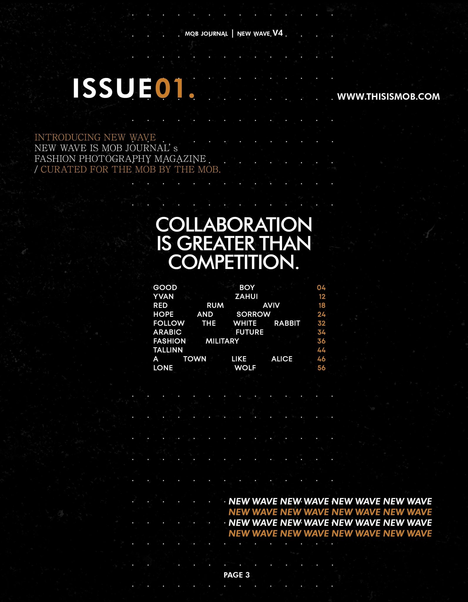 NEW WAVE | VOLUME FOUR | ISSUE #01 - Mob Journal