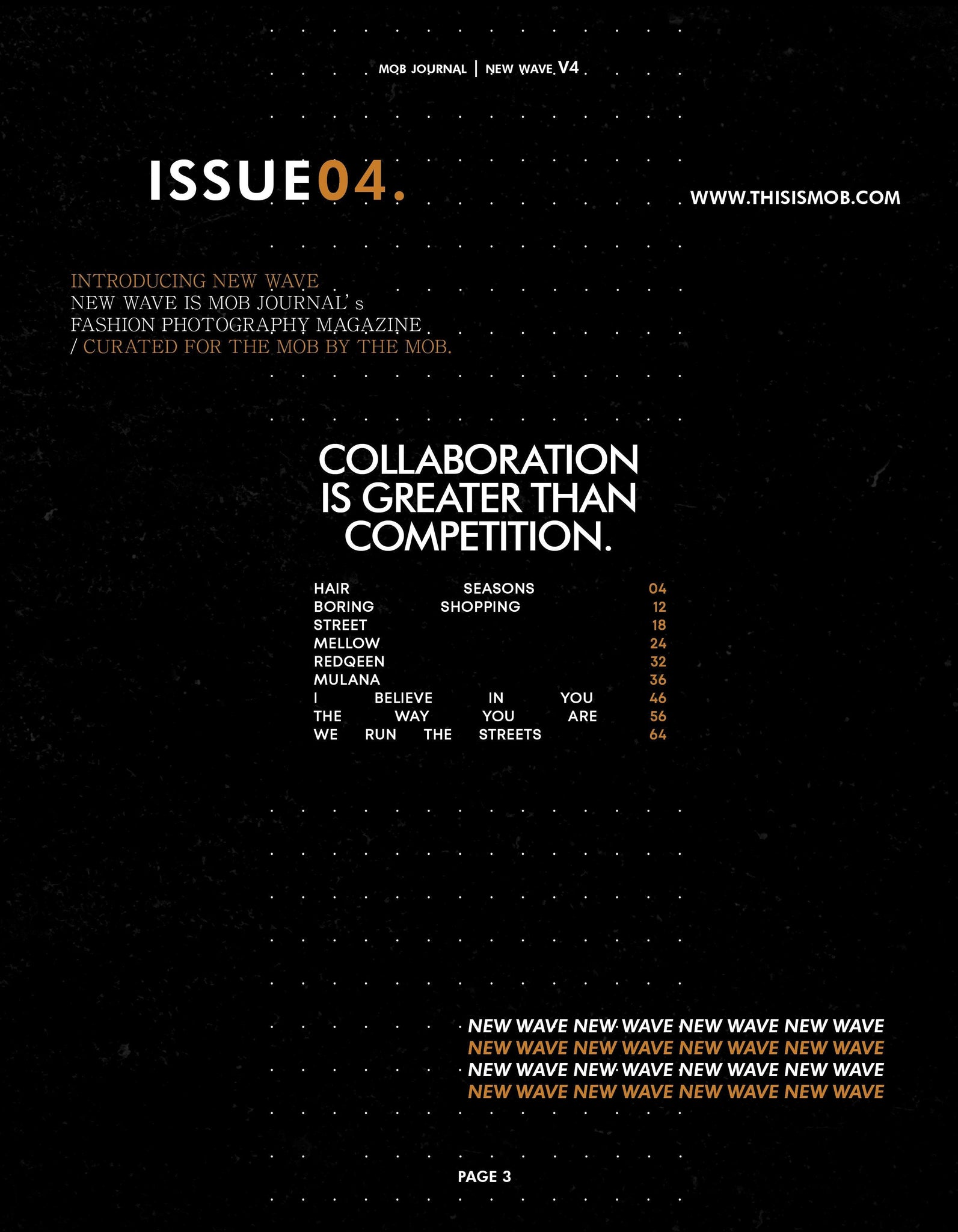 NEW WAVE | VOLUME FOUR | ISSUE #04 - Mob Journal