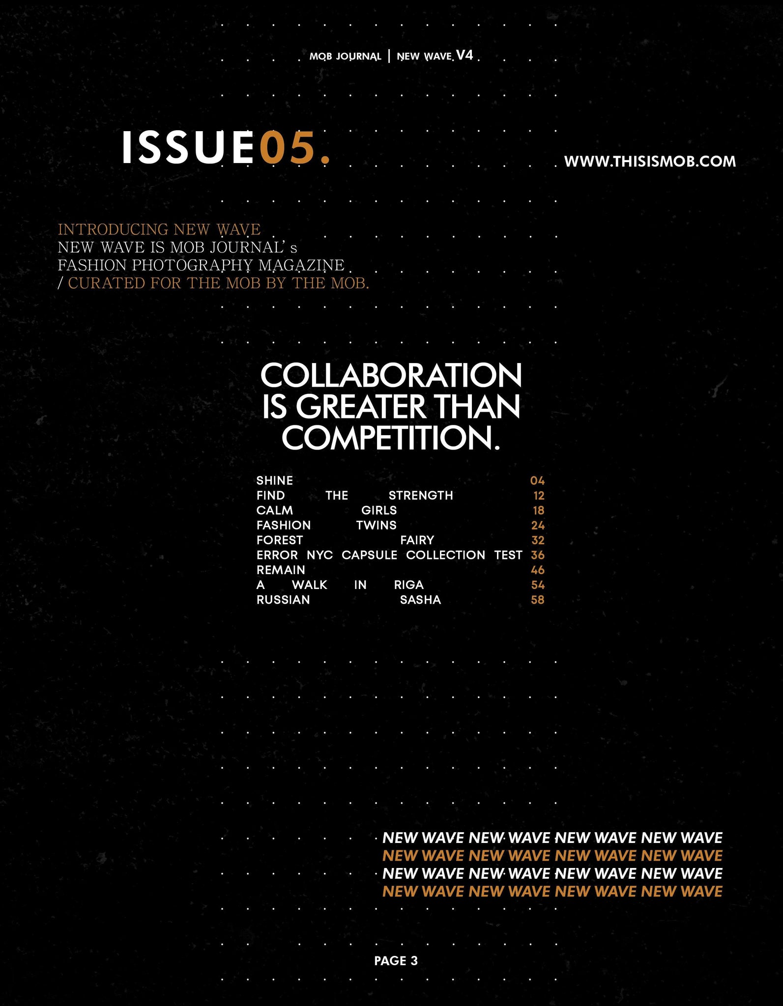 NEW WAVE | VOLUME FOUR | ISSUE #05 - Mob Journal
