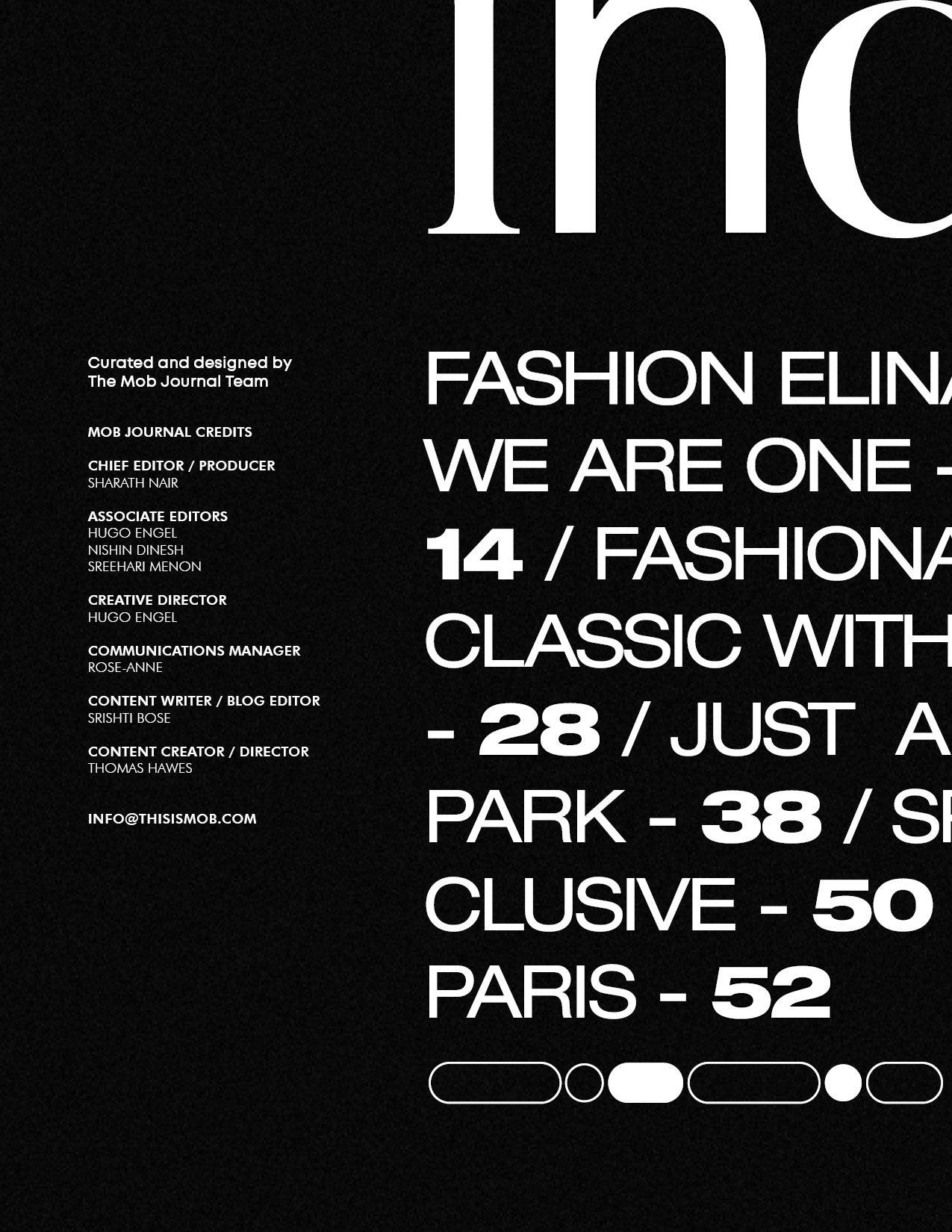 MOB JOURNAL | VOLUME NINETEEN | ISSUE #33 - Mob Journal