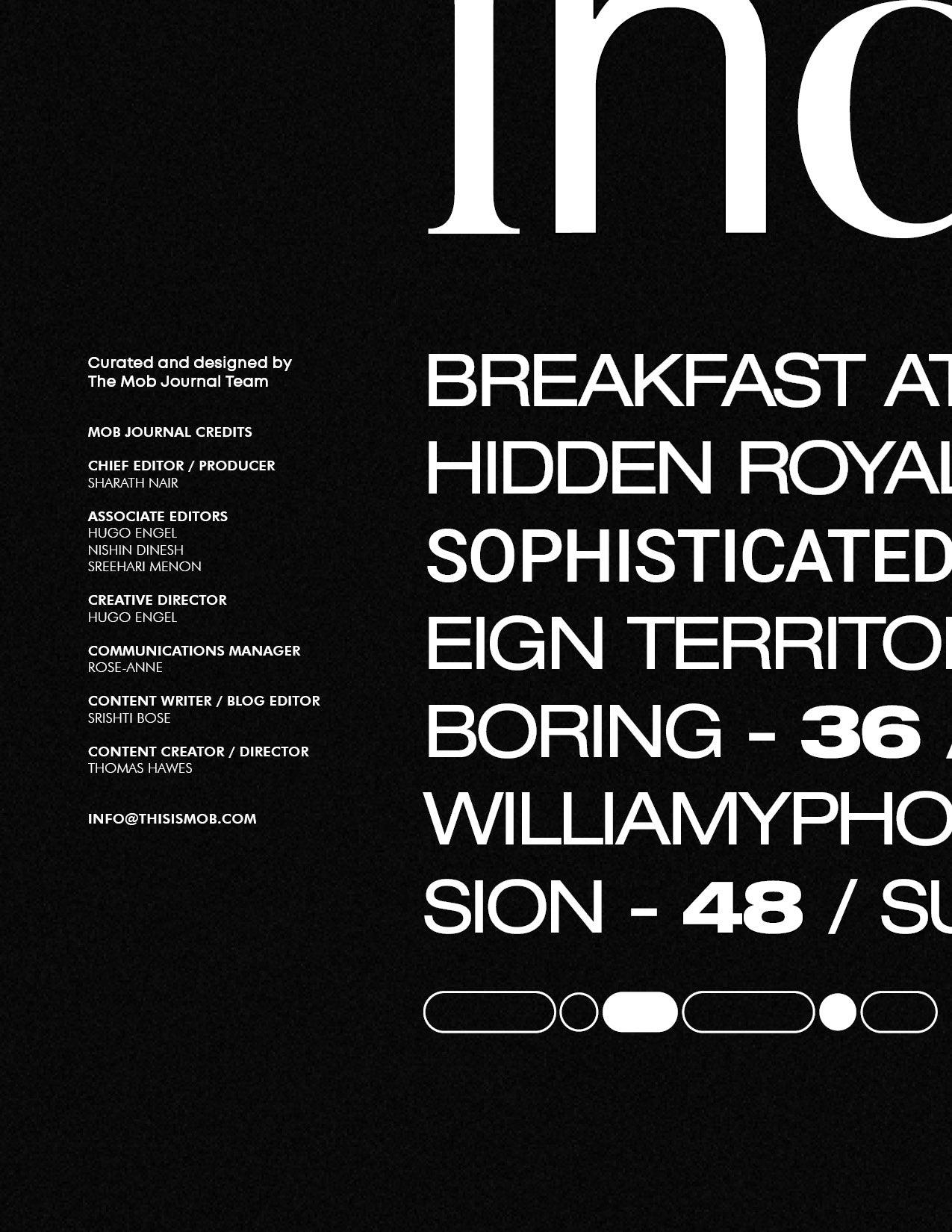MOB JOURNAL | VOLUME TWENTY | ISSUE #14 - Mob Journal