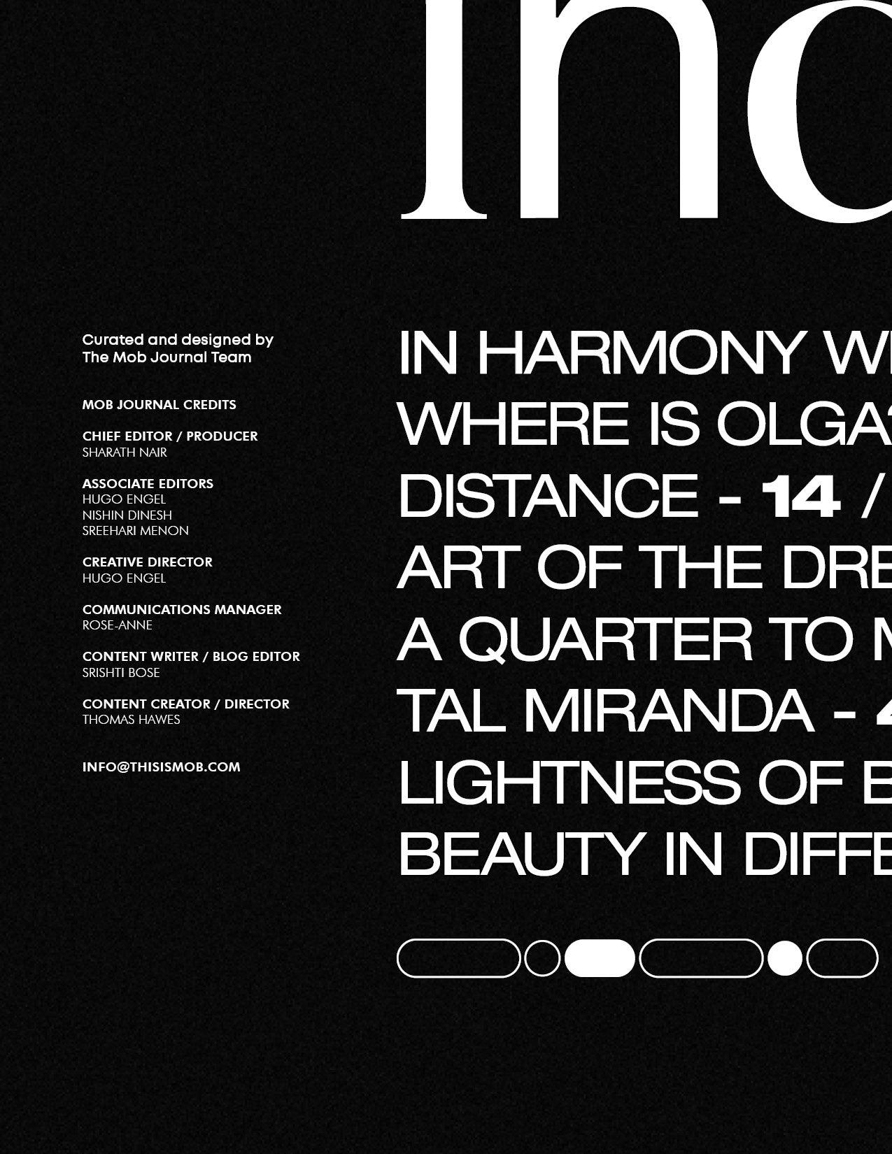 MOB JOURNAL | VOLUME TWENTY | ISSUE #15 - Mob Journal