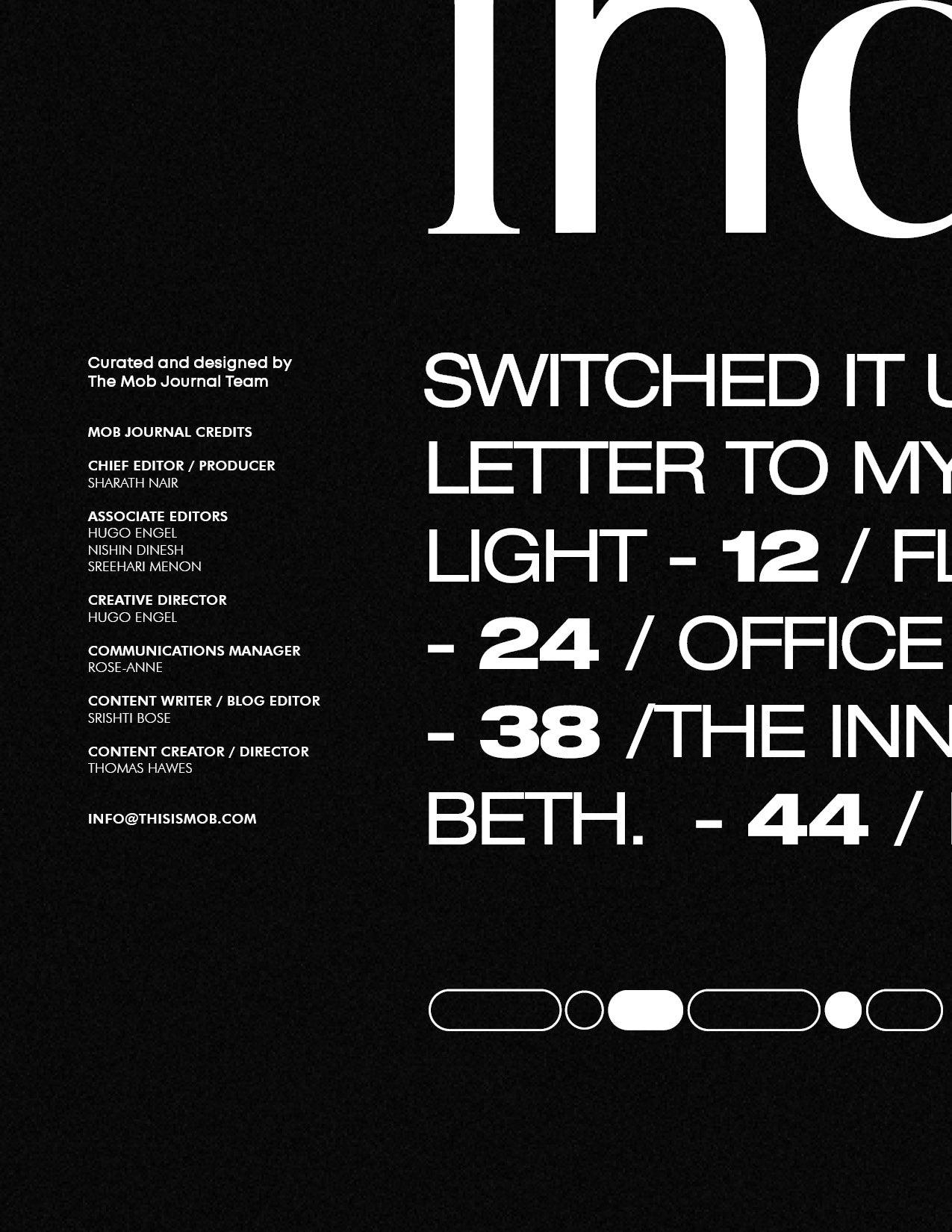MOB JOURNAL | VOLUME TWENTY ONE | ISSUE #16 - Mob Journal