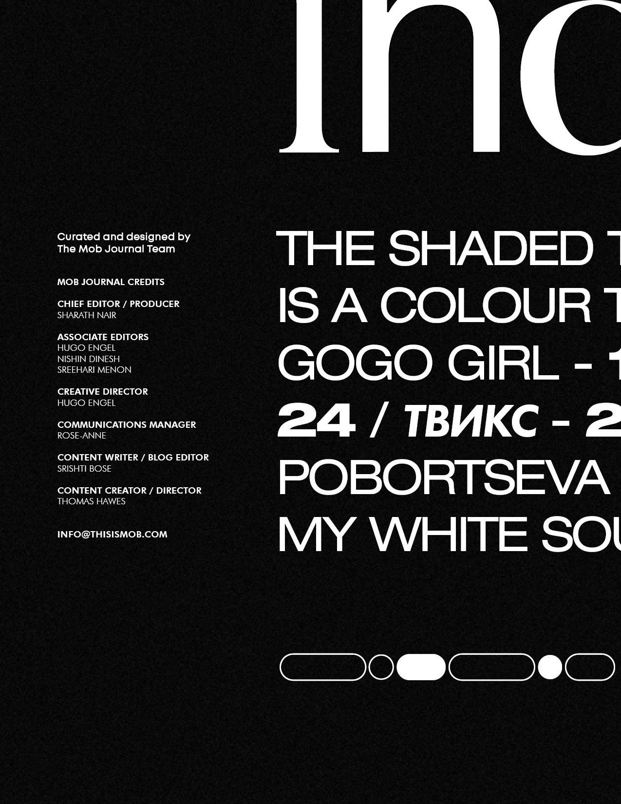 MOB JOURNAL | VOLUME NINETEEN | ISSUE #27 - Mob Journal