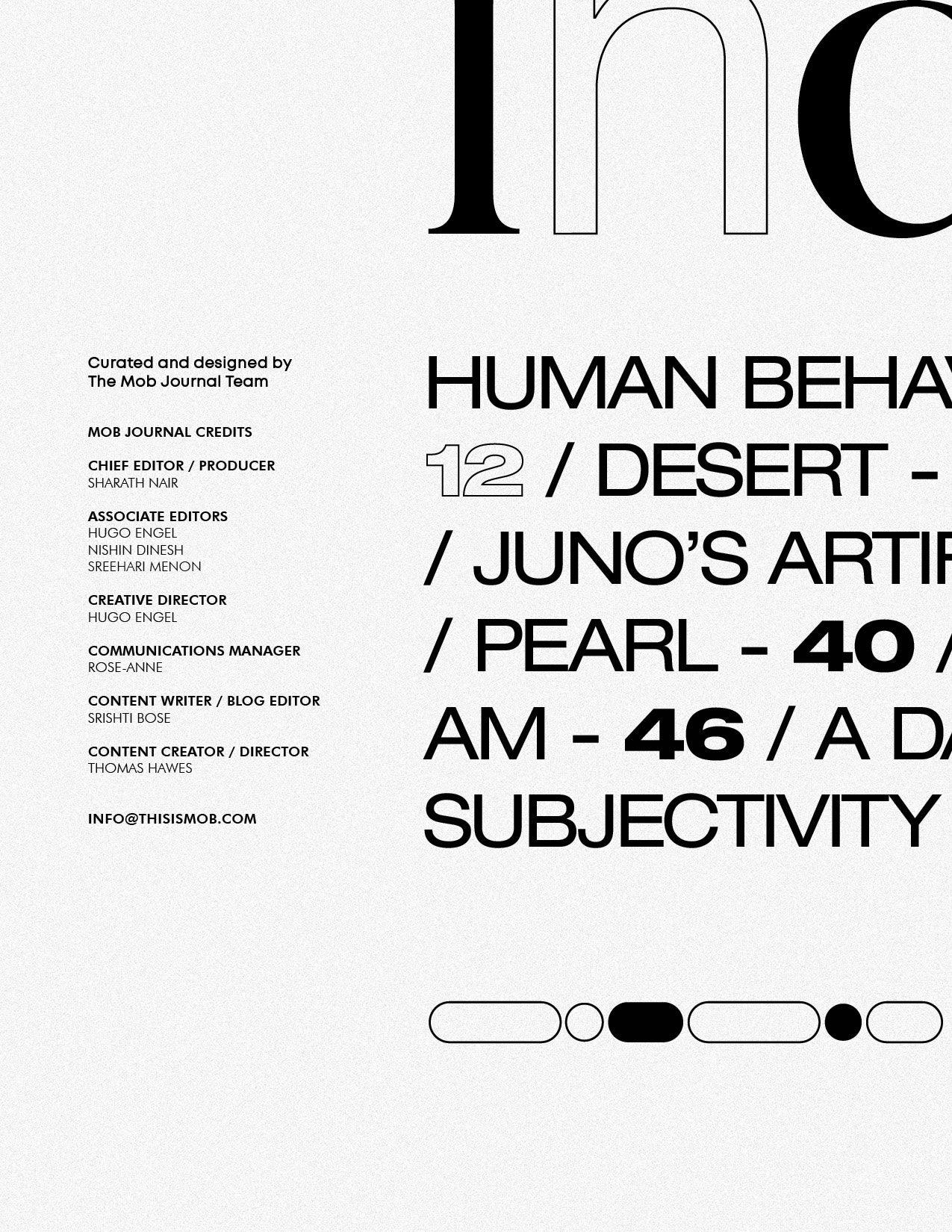 MOB JOURNAL | VOLUME EIGHTEEN | ISSUE #13 - Mob Journal