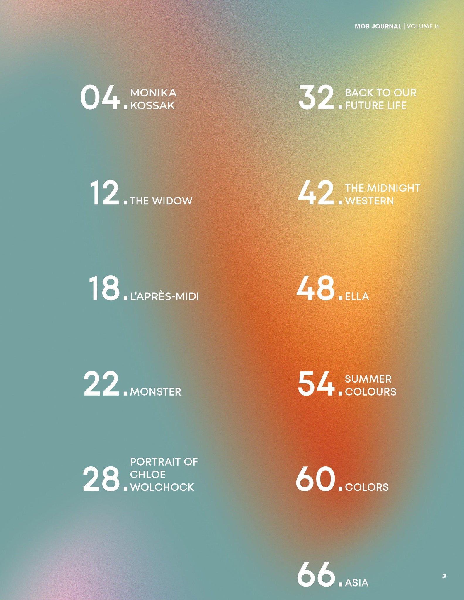 MOB JOURNAL | VOLUME SIXTEEN | ISSUE #14 - Mob Journal