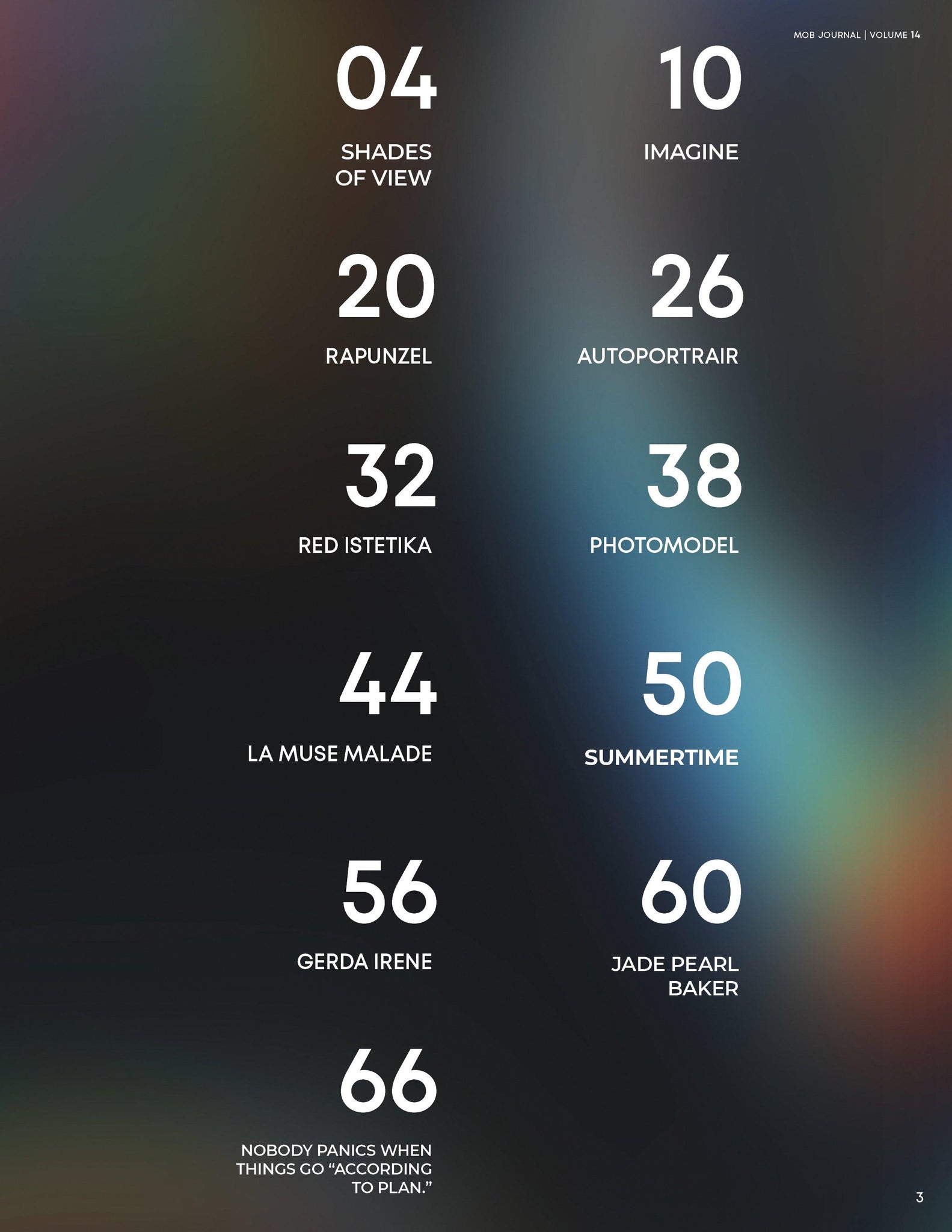 MOB JOURNAL | VOLUME FOURTEEN | ISSUE #33 - Mob Journal