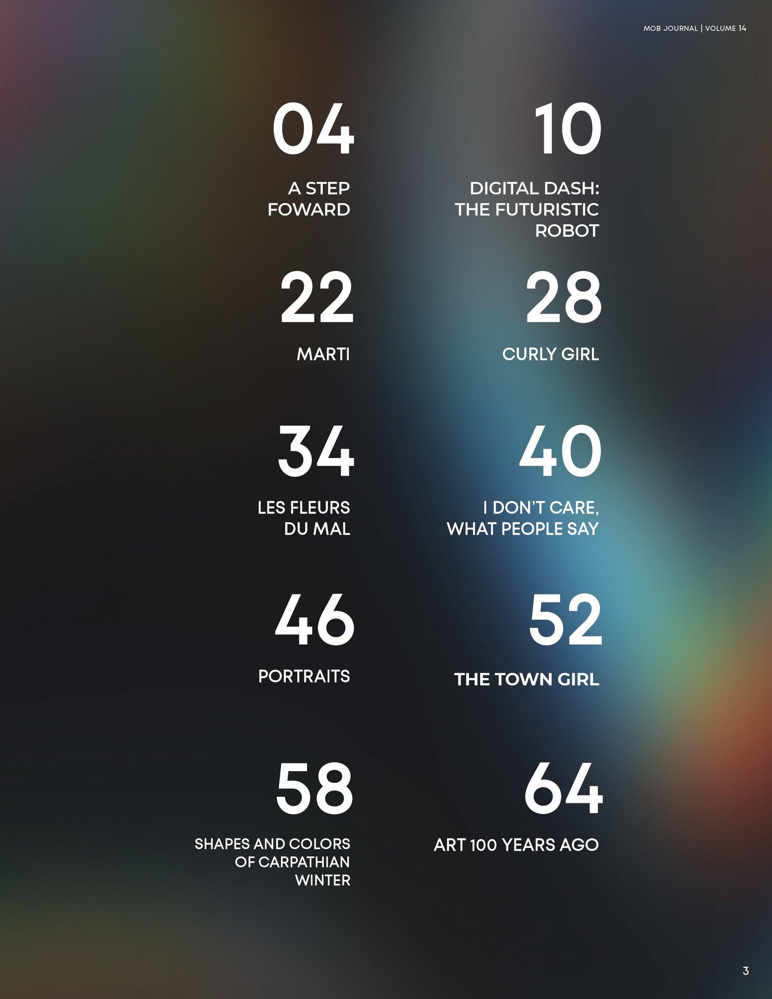 MOB JOURNAL | VOLUME FOURTEEN | ISSUE #35 - Mob Journal